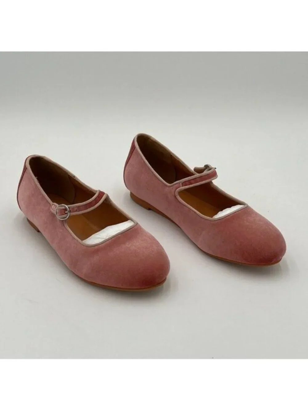 Pazzion Pink Cute Closed Toe Mary Jane Flats Strappy Slip On Pumps Walking Shoes